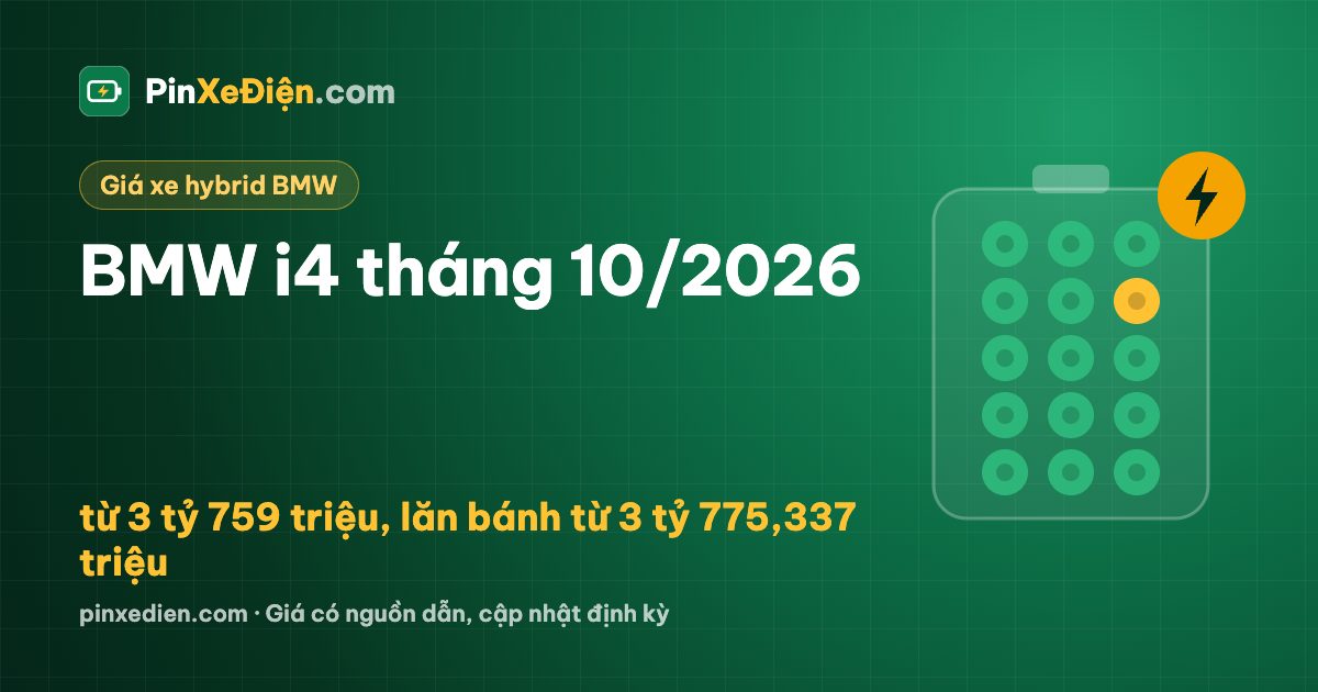 BMW i4 tháng 10/2026: từ 3 tỷ 759 triệu, lăn bánh từ 3 tỷ 775,337 triệu