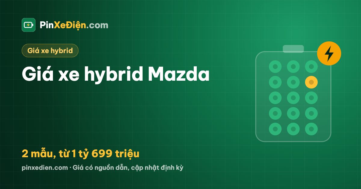 Giá xe Mazda hybrid tháng 10/2026: 2 mẫu hybrid