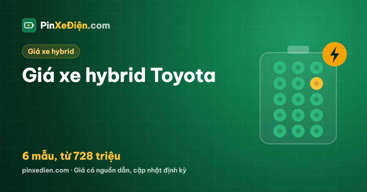 Giá xe Toyota hybrid tháng 10/2026: 6 mẫu hybrid