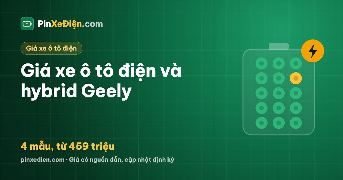 Giá xe Geely điện, hybrid tháng 10/2026: 4 mẫu ô tô điện và hybrid