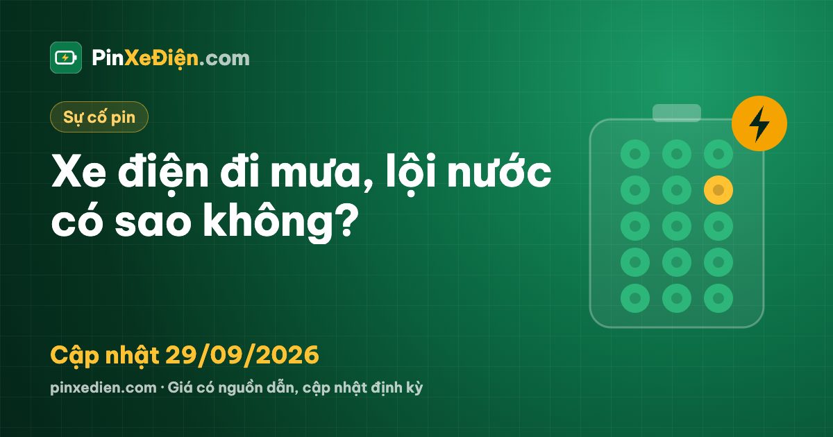 Xe điện đi mưa, lội nước có sao không?
