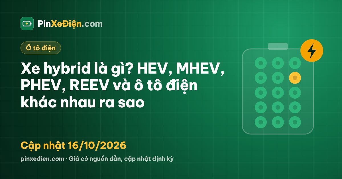 Xe hybrid là gì? HEV, MHEV, PHEV, REEV và ô tô điện khác nhau ra sao