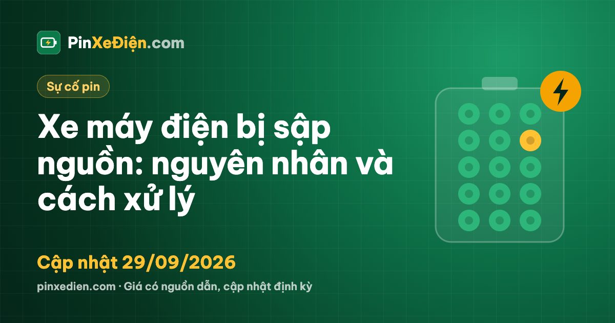 Xe máy điện bị sập nguồn: nguyên nhân và cách xử lý